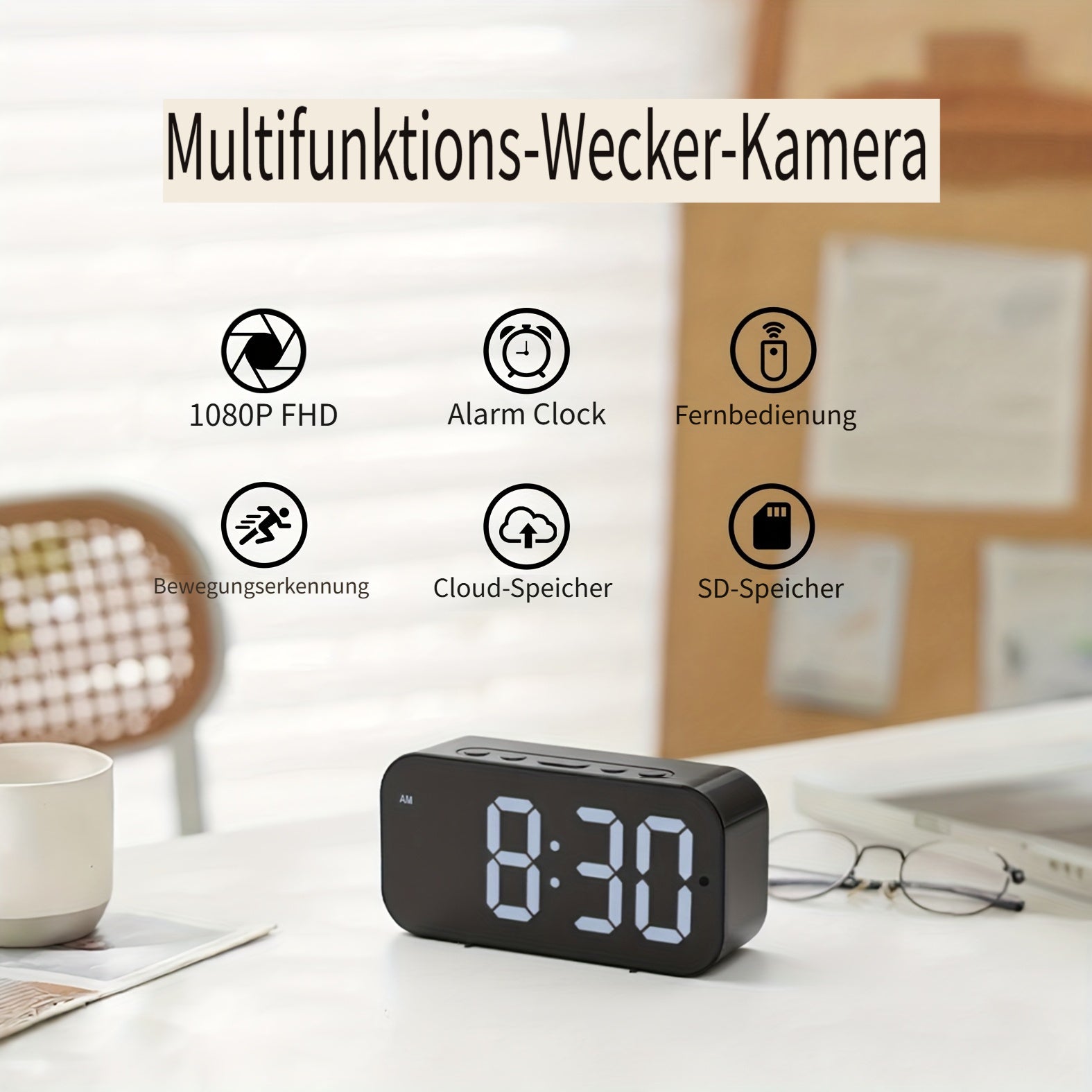 WLAN-Uhrenkamera, 32G für Zuhause und unterwegs – Detailansicht 2