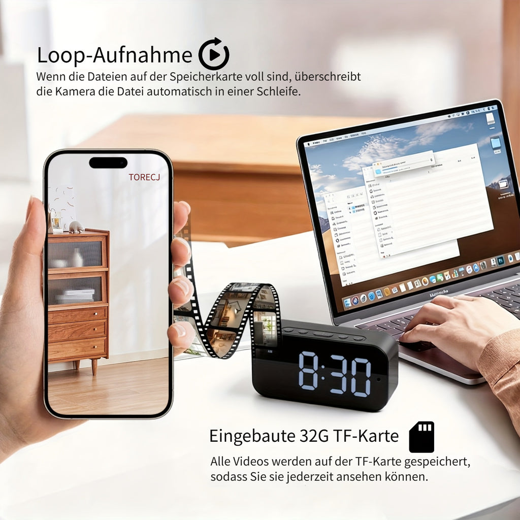 WLAN-Uhrenkamera, 32G für Zuhause und unterwegs – Detailansicht 8