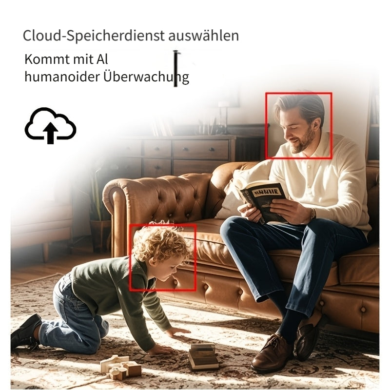 WLAN-Uhrenkamera, Schwarz für Zuhause und unterwegs – Detailansicht 5