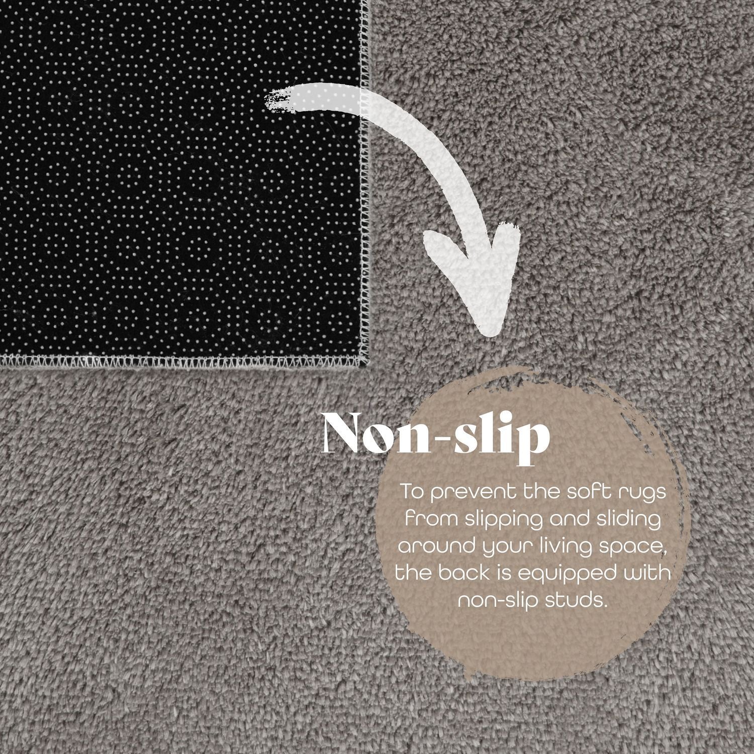 Wohnzimmer Kurzflor Einfarbig Modernes Design, Beige für Wohnzimmer – Detailansicht 30