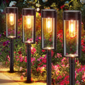 Wolfram-Glühbirnen-Solarleuchten, 4er-Pack für Garten und Terrasse – Detailansicht 13
