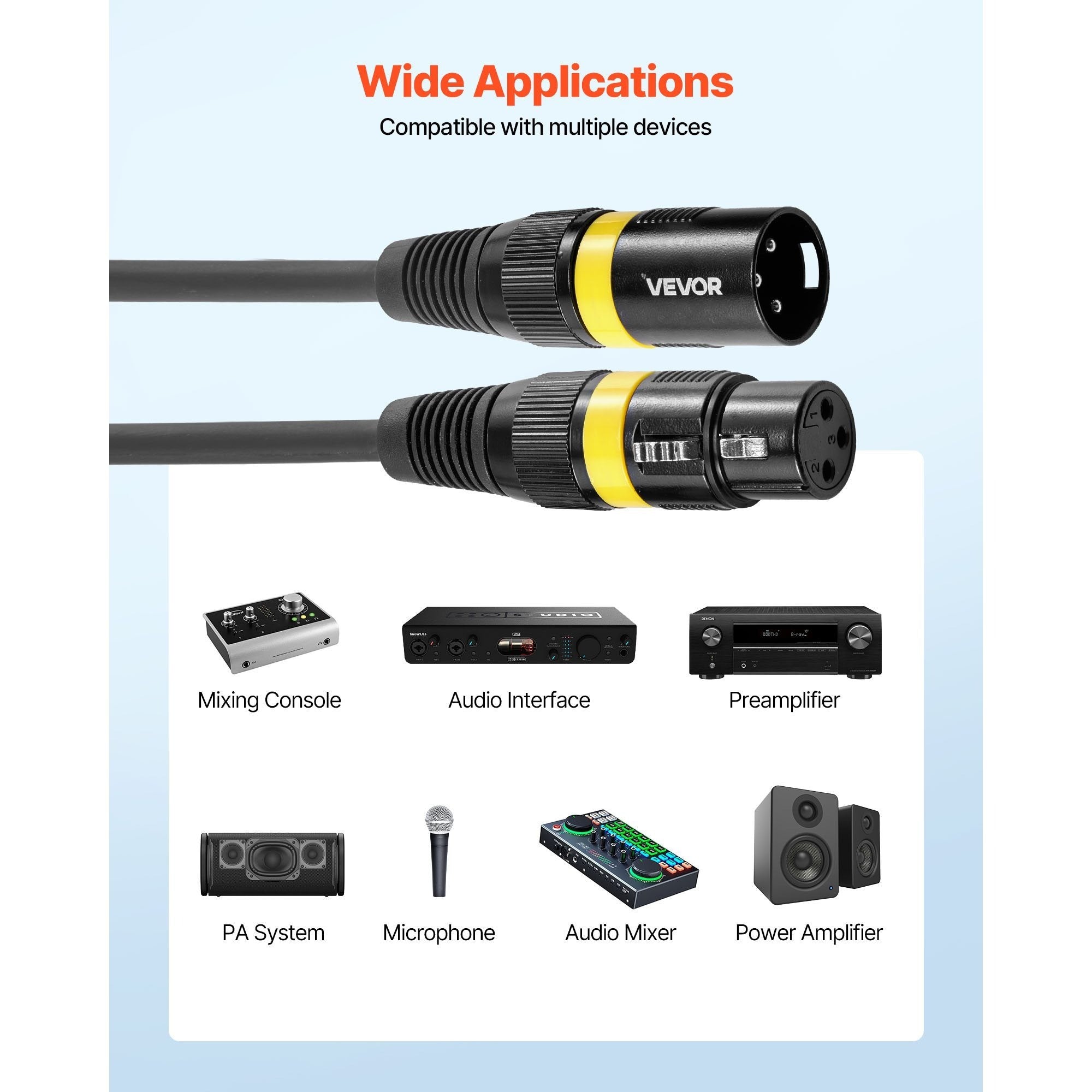 XLR-Audiokabel, 2er-Pack für Bühnenbeleuchtung und Alltag – Detailansicht 3