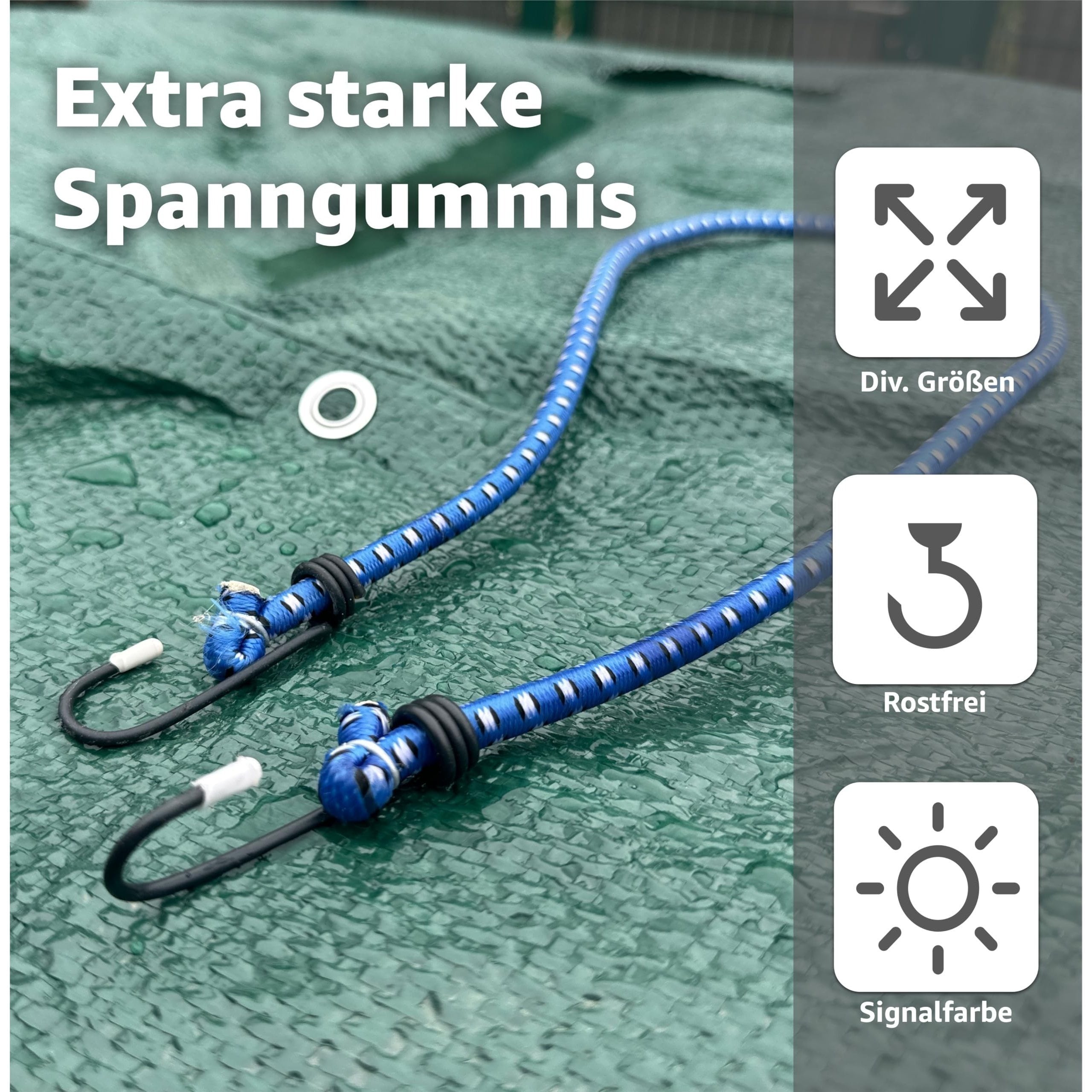 Zimmermannsgürtel, TK 10x Expander mit Haken Gepäckspanner Spanngurte für Alltag und Zuhause – Detailansicht 2