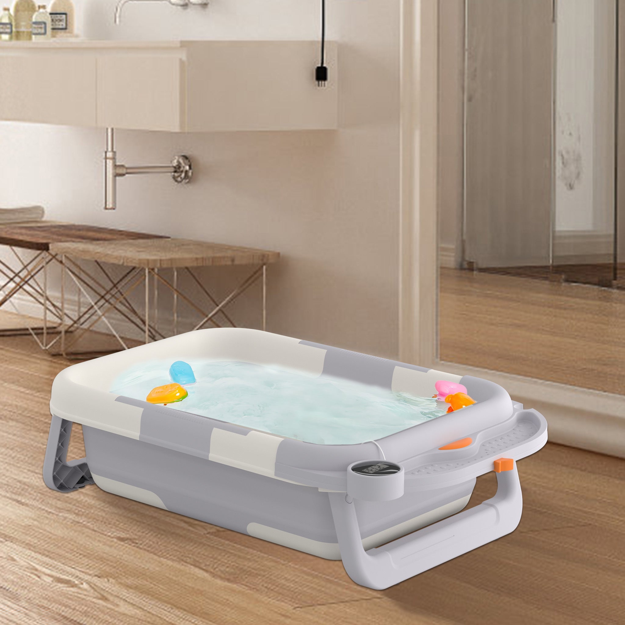 Zusammenklappbares Babybadewasser, 0-36 für Badezimmer und Haushalt – Detailansicht 9
