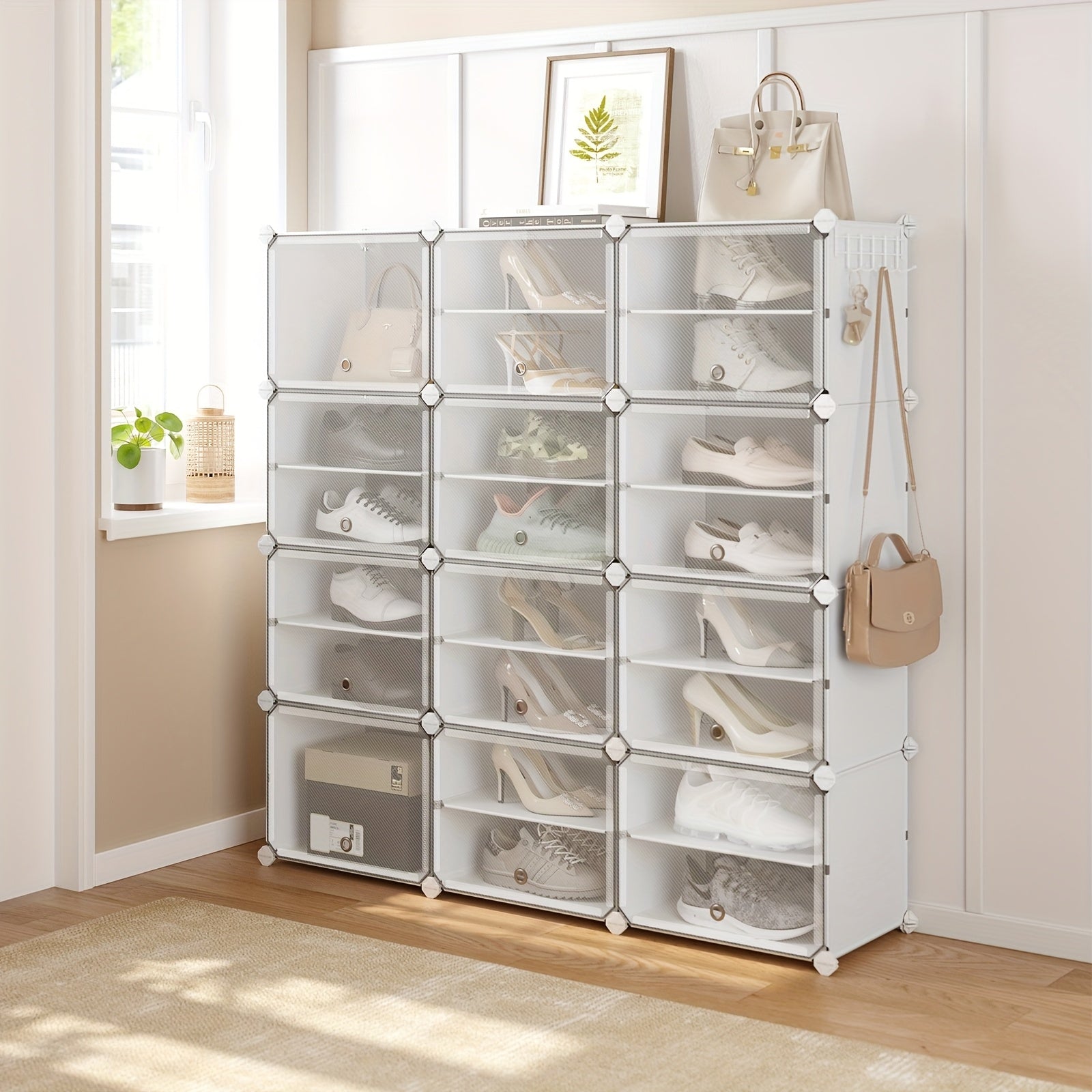 Zusammensteckbares Schuhregal, Kunststoff für Alltag und Zuhause – Hauptansicht