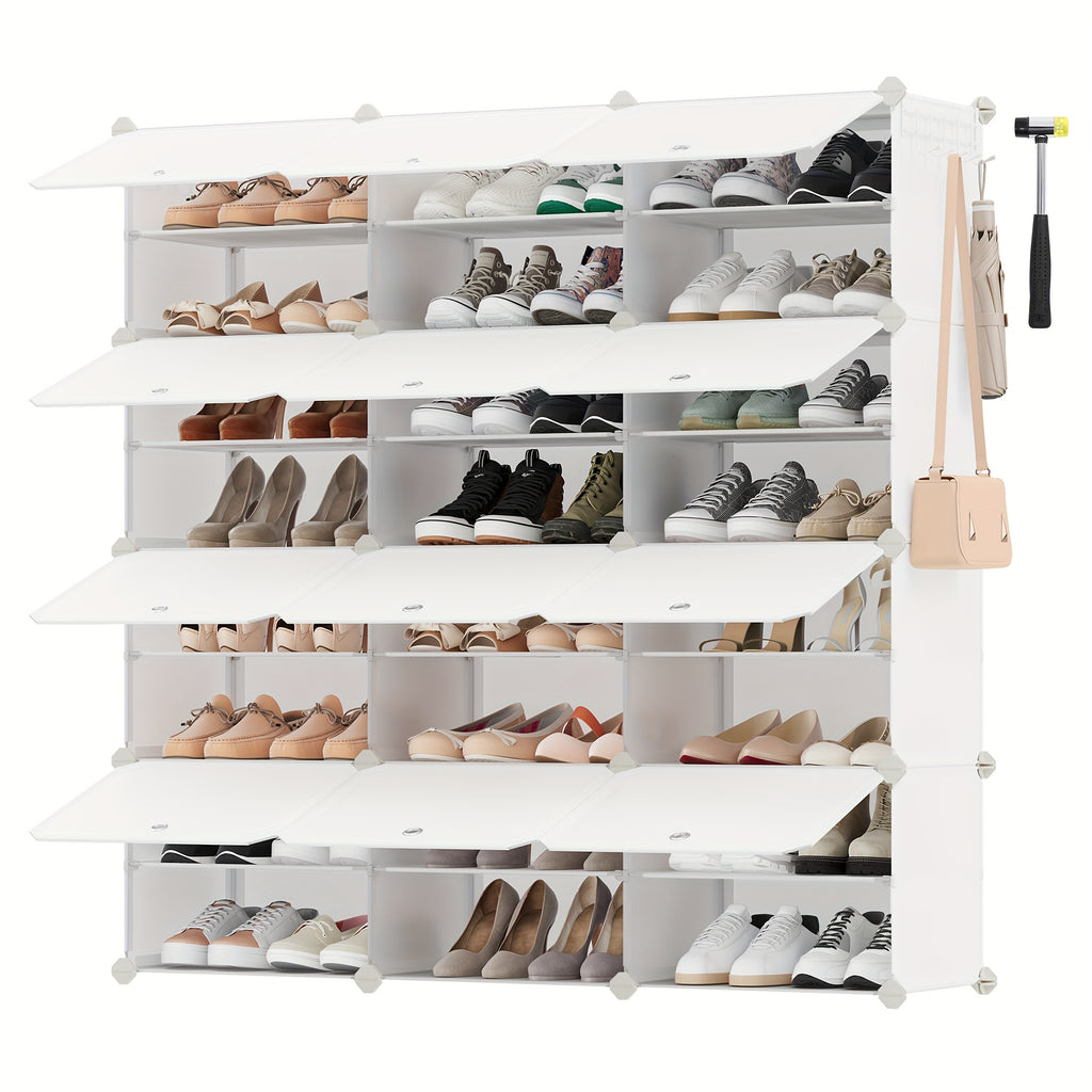 Zusammensteckbares Schuhregal, Kunststoff für Alltag und Zuhause – Detailansicht 3