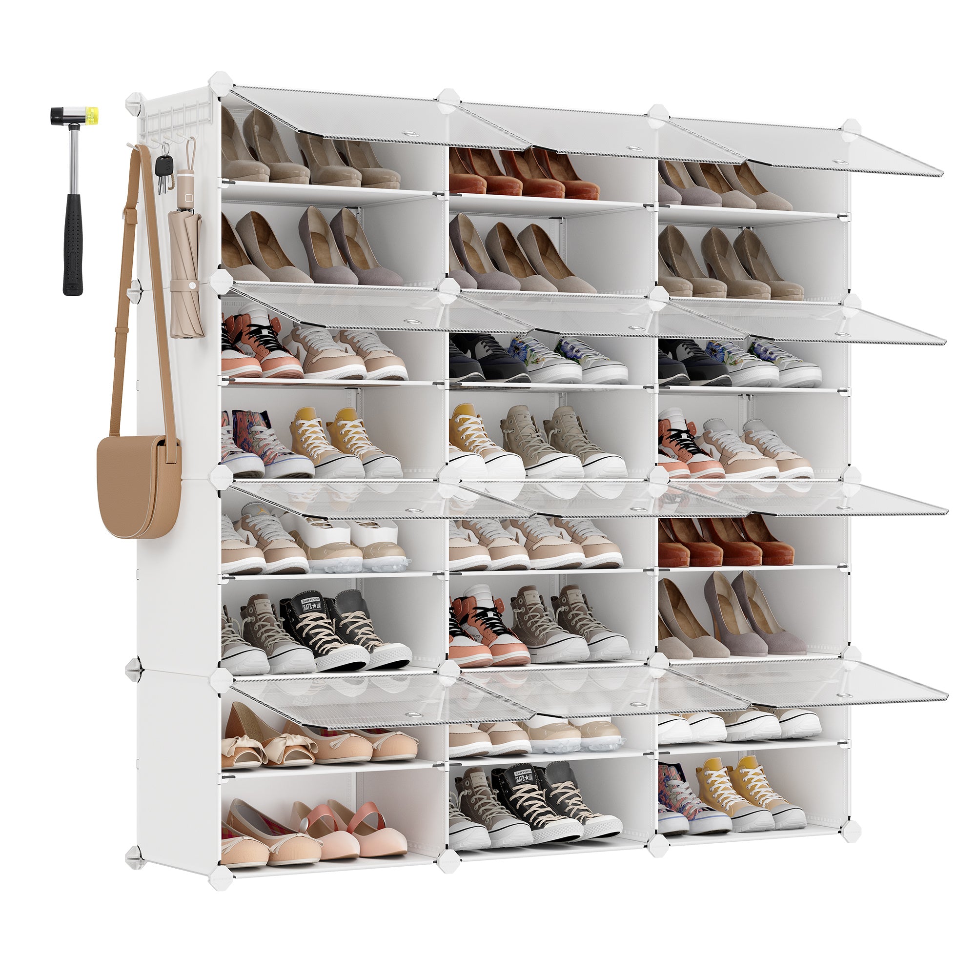 Zusammensteckbares Schuhregal, Kunststoff für Alltag und Zuhause – Detailansicht 4